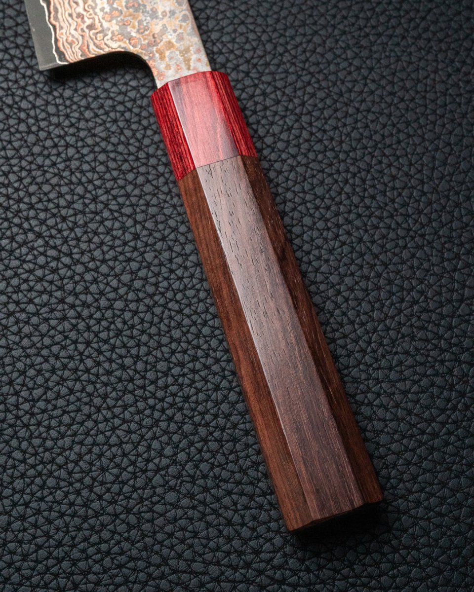 TAKESHI SAJI Rainbow Damascus Nashiji Gyuto 210 mm tomatosharp