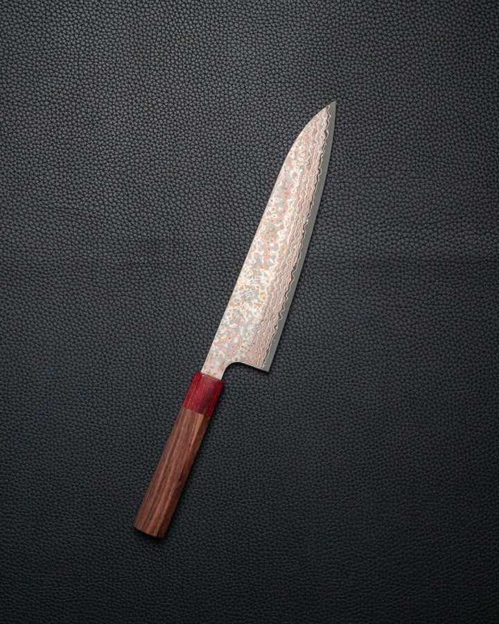 TAKESHI SAJI Rainbow Damascus Nashiji Gyuto 210 mm tomatosharp