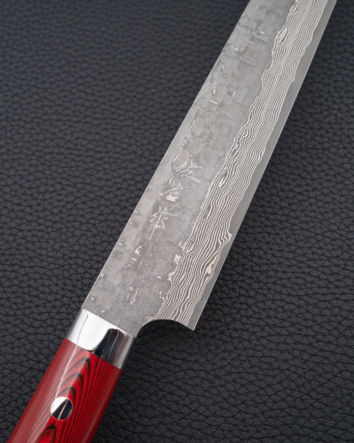 TAKESHI SAJI VG10 Cross Red Micarta Sujihiki 240 mm