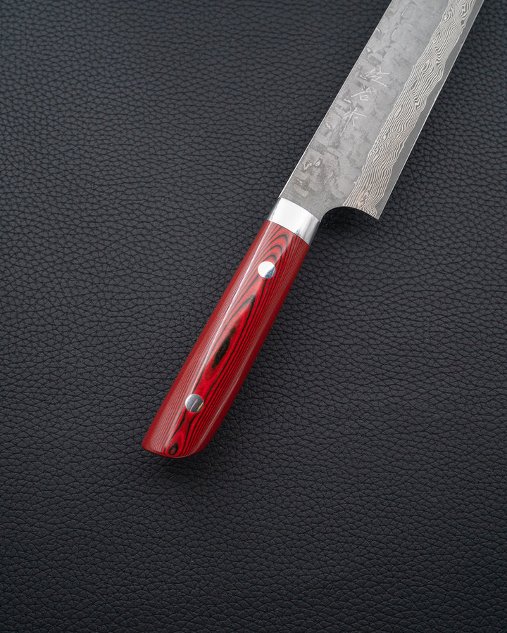 TAKESHI SAJI VG10 Cross Red Micarta Sujihiki 270 mm