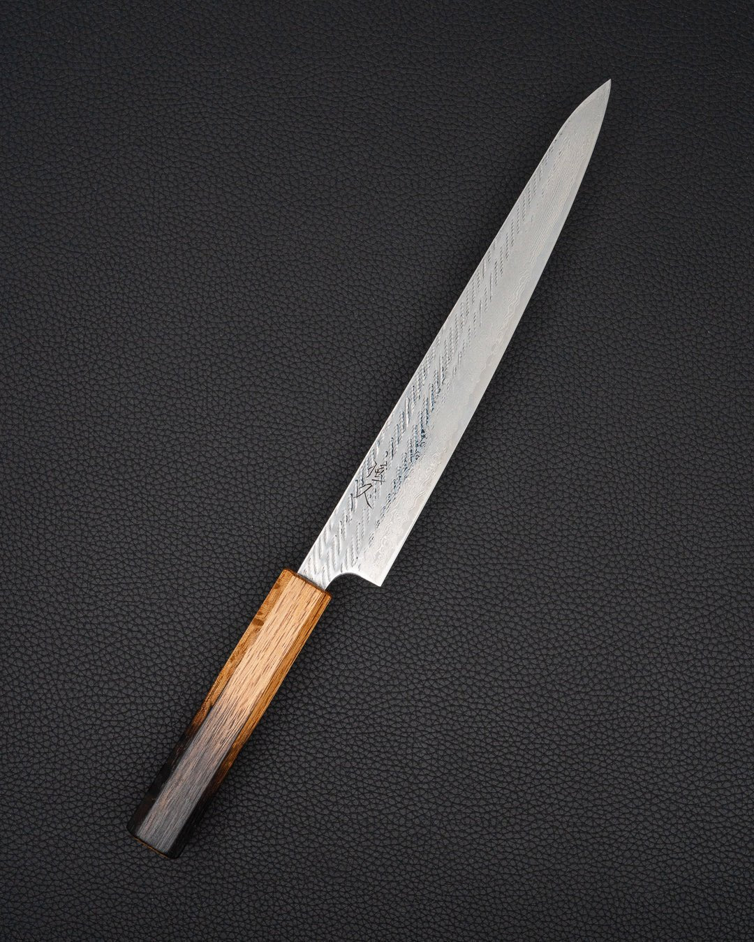 Trancheringskniv 240 mm, TSUNEHISA A10 Nawame Burnt Oak Sujihiki Tsunehisa