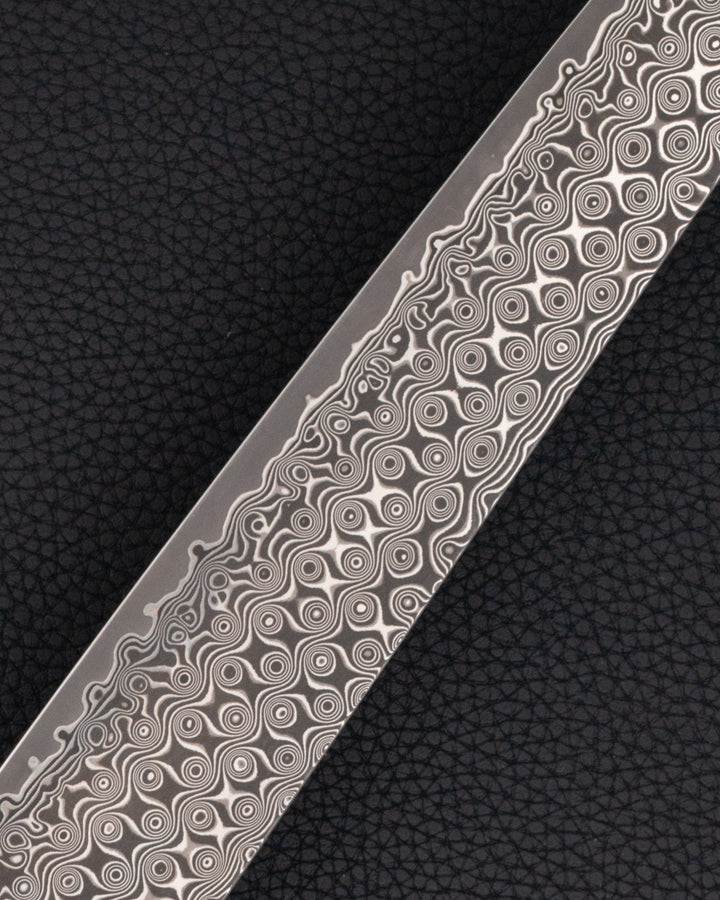 Trancheringskniv 255 mm, NIGARA HAMONO Anmon SG2 Raindrop Damascus Kiritsuke Sujihiki NIGARA HAMONO