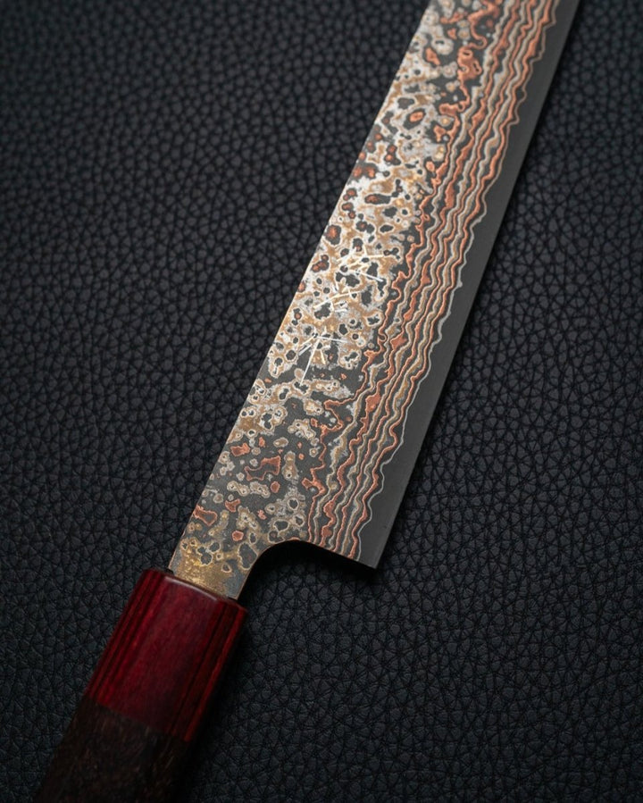 TAKESHI SAJI Rainbow Damascus Sujihiki 270 mm tomatosharp