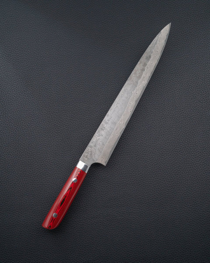 TAKESHI SAJI VG10 Cross Red Micarta Sujihiki 270 mm tomatosharp