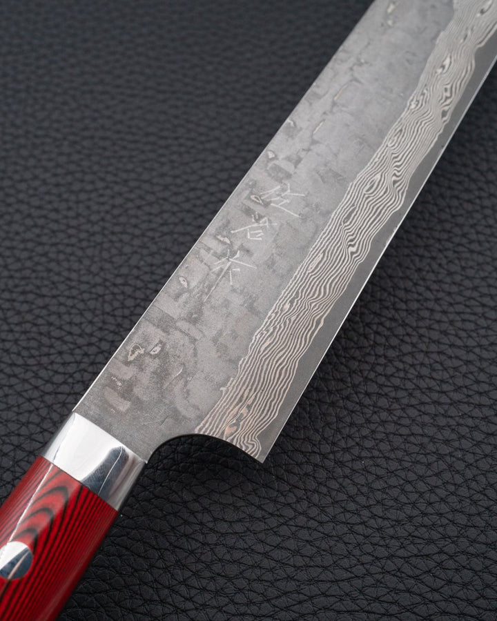 TAKESHI SAJI VG10 Cross Red Micarta Sujihiki 270 mm tomatosharp