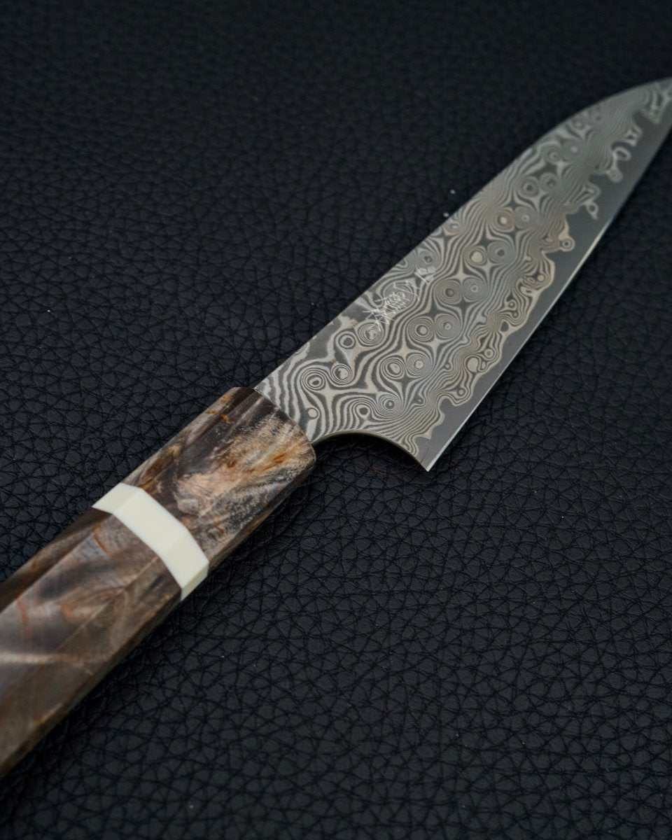 NIGARA HAMONO Anmon SG2 Raindrop Damascus Petty 120 mm tomatosharp