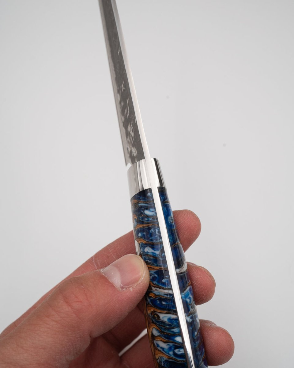 TAKESHI SAJI V10 Cross Blue Pine Petty 135mm tomatosharp