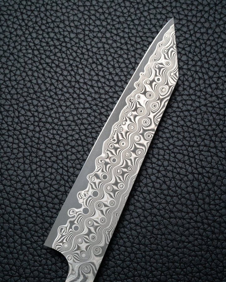 NIGARA HAMONO Anmon SG2 Raindrop Damascus Kiritsuke Petty 150 mm tomatosharp