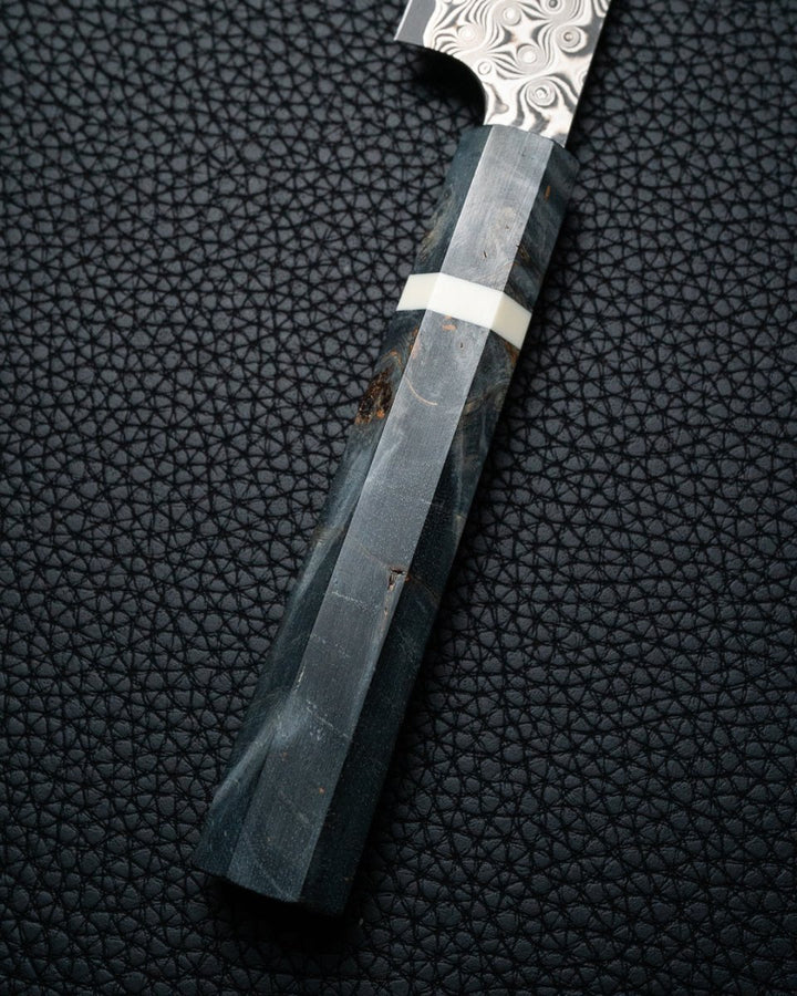 NIGARA HAMONO Anmon SG2 Raindrop Damascus Kiritsuke Petty 150 mm tomatosharp