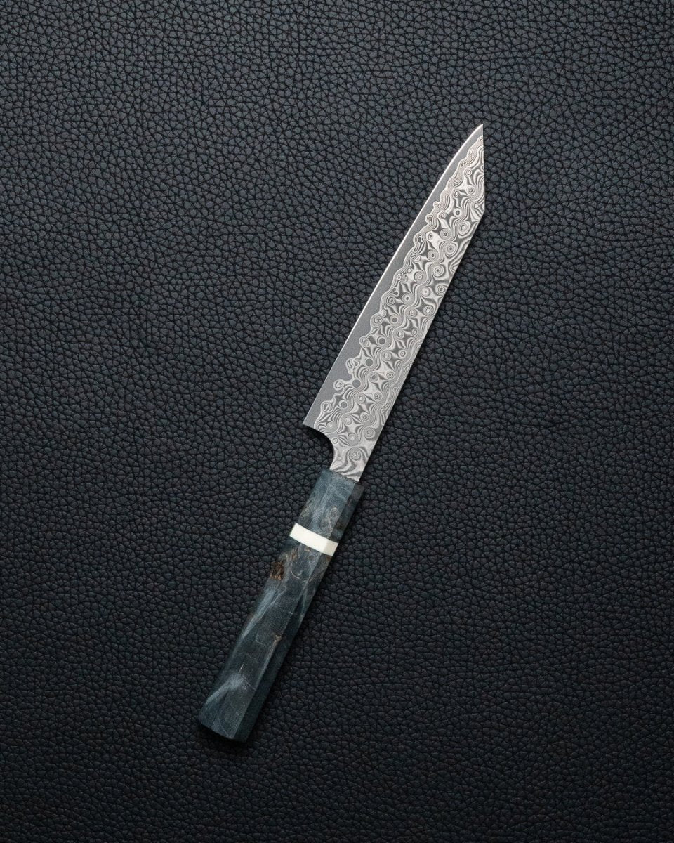 NIGARA HAMONO Anmon SG2 Raindrop Damascus Kiritsuke Petty 150 mm tomatosharp