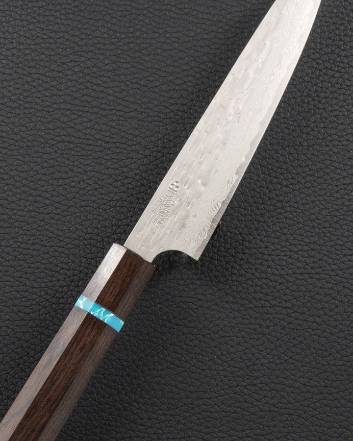 NIGARA HAMONO VGXEOS Ebony Turquoise Petty 150 mm tomatosharp