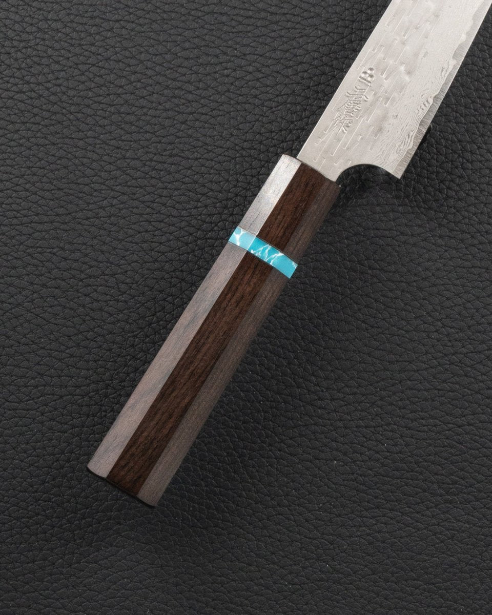 NIGARA HAMONO VGXEOS Ebony Turquoise Petty 150 mm tomatosharp