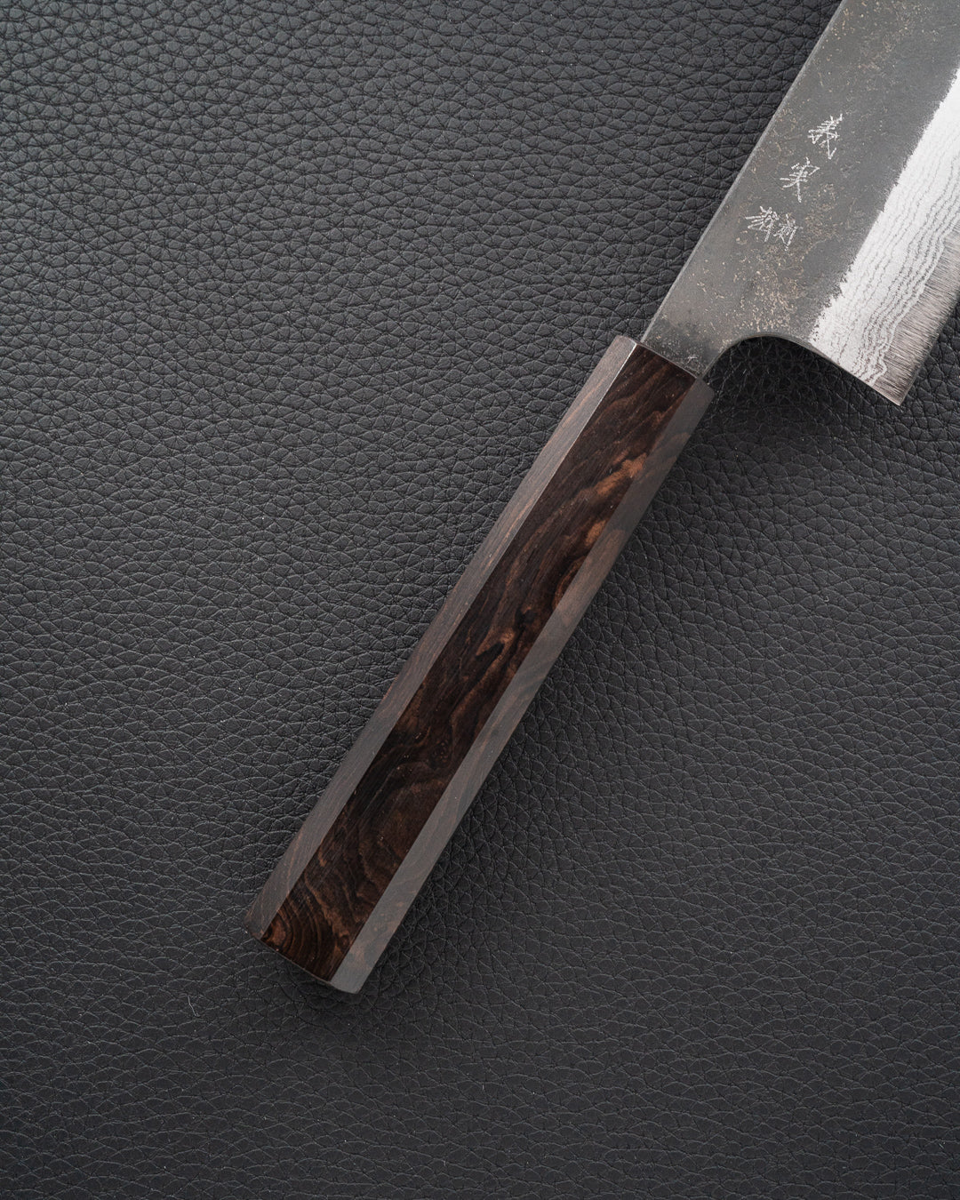 YOSHIMI KATO Aogami Super Damascus Nashiji Kurouchi Santoku 180 mm