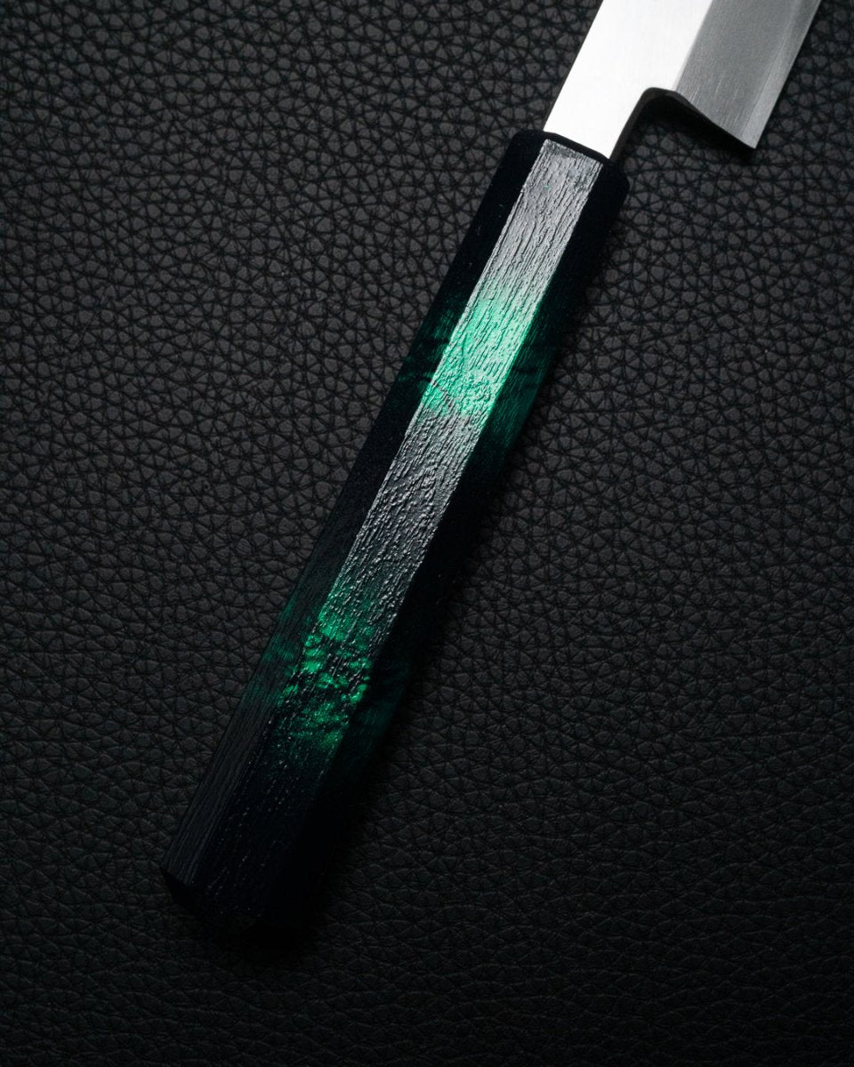 SAKAI TAKAYUKI Nanairo Green Tortoise Yanagiba 240 mm tomatosharp