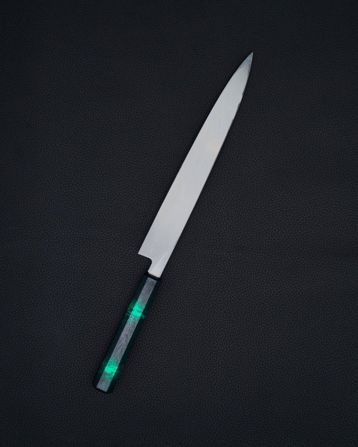 SAKAI TAKAYUKI Nanairo Green Tortoise Yanagiba 270 mm tomatosharp