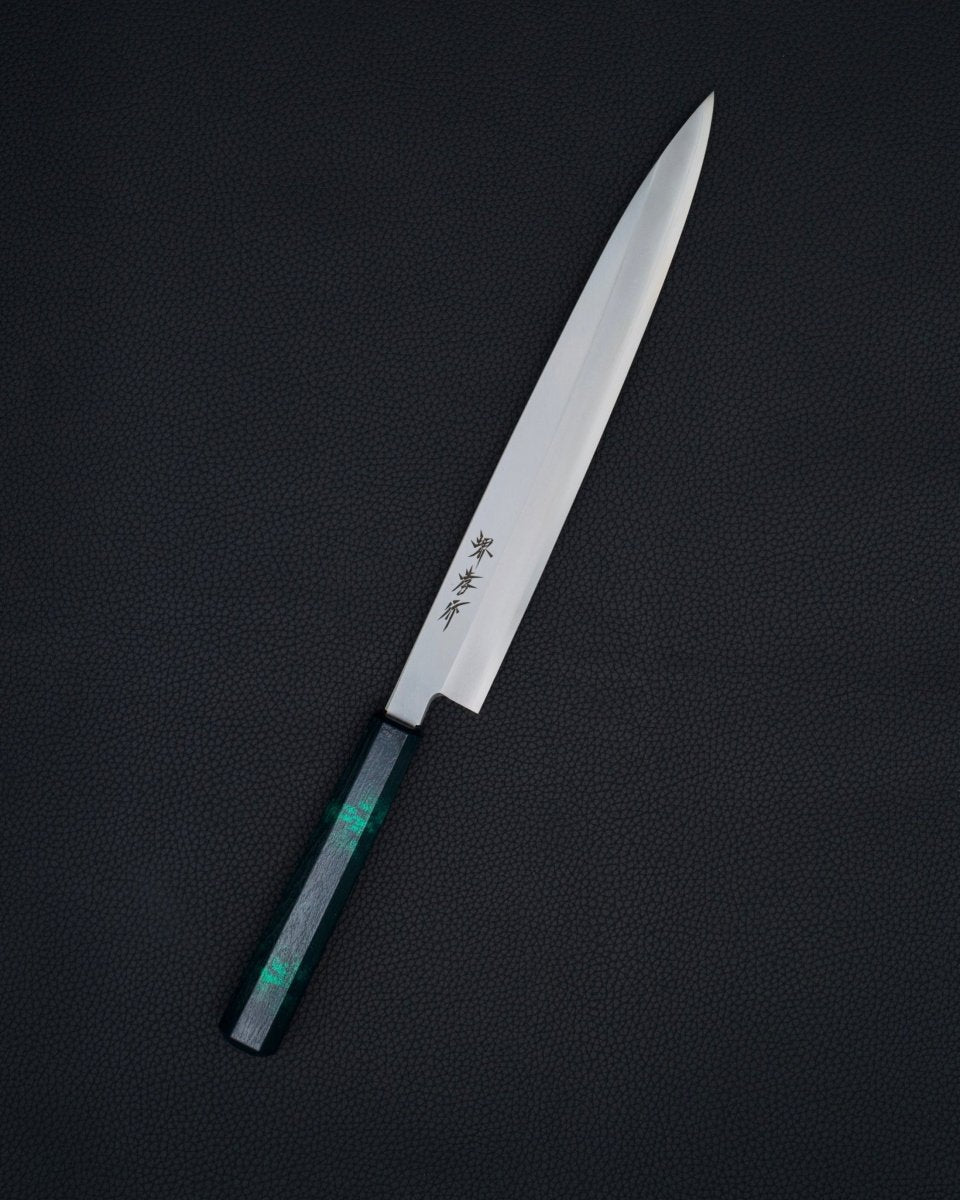 SAKAI TAKAYUKI Nanairo Green Tortoise Yanagiba 270 mm tomatosharp
