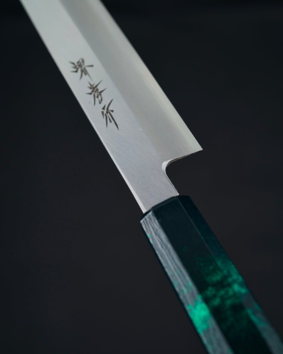 SAKAI TAKAYUKI Nanairo Green Tortoise Yanagiba 270 mm tomatosharp