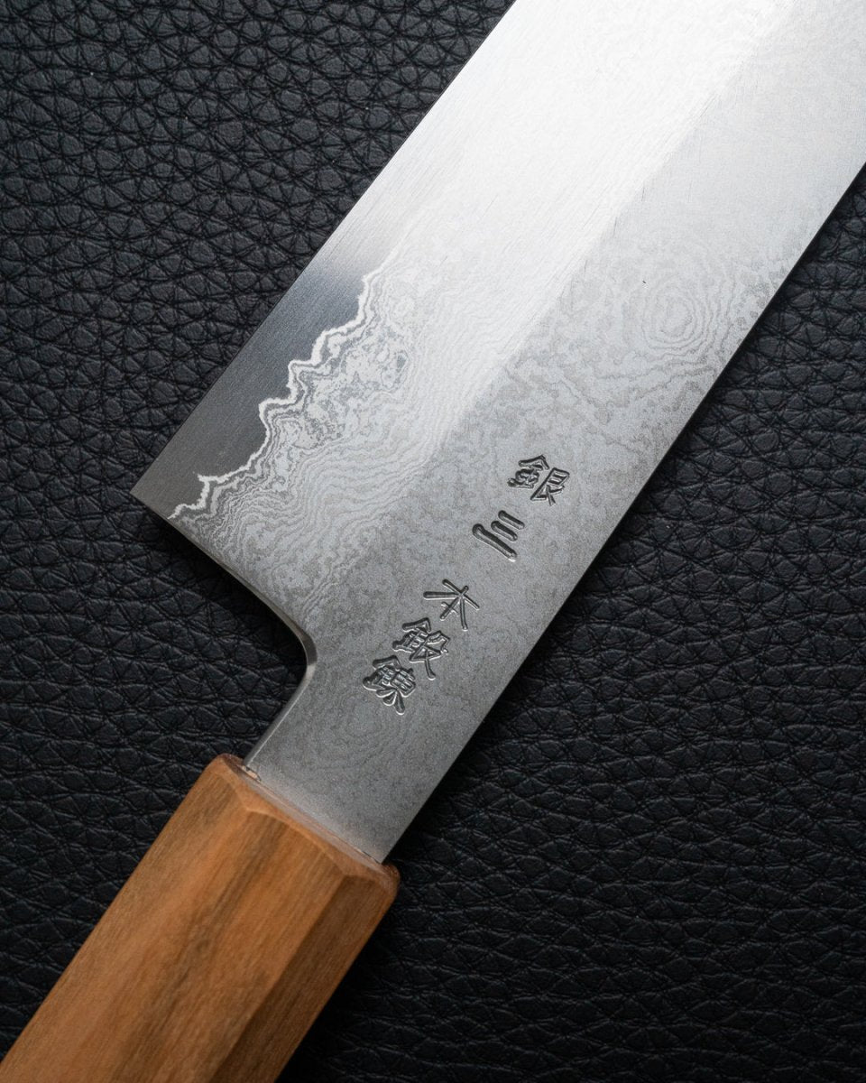 HADO Ginsan Damascus Kiritsuke Santoku 180 mm HADO