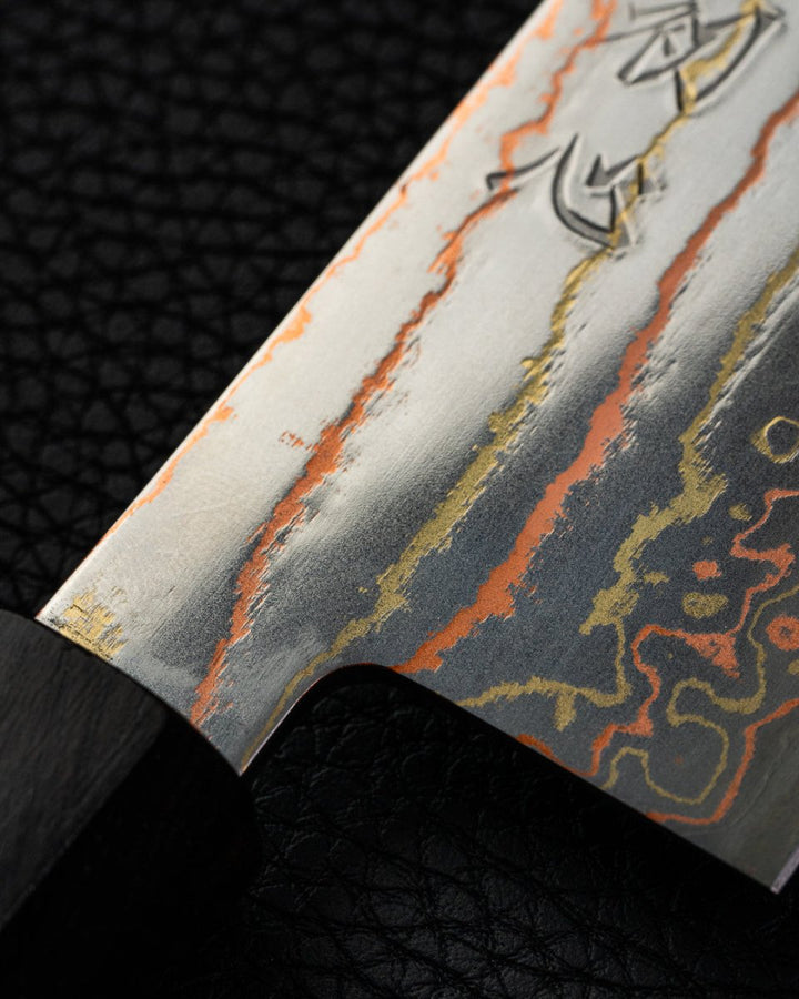 HATSUKOKORO Hayabusa Rainbow Damascus Gyuto 210 mm Hatsukokoro
