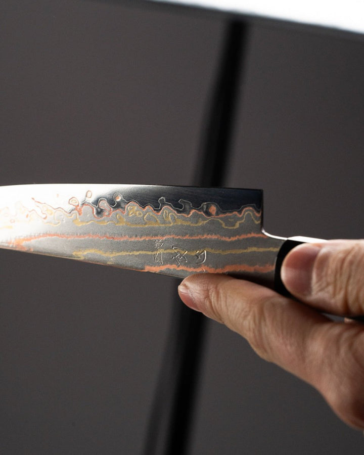 HATSUKOKORO Hayabusa Rainbow Damascus Petty 150 mm Hatsukokoro