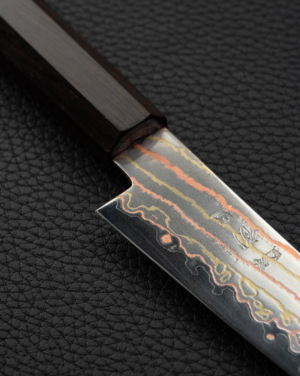 HATSUKOKORO Hayabusa Rainbow Damascus Petty 150 mm Hatsukokoro