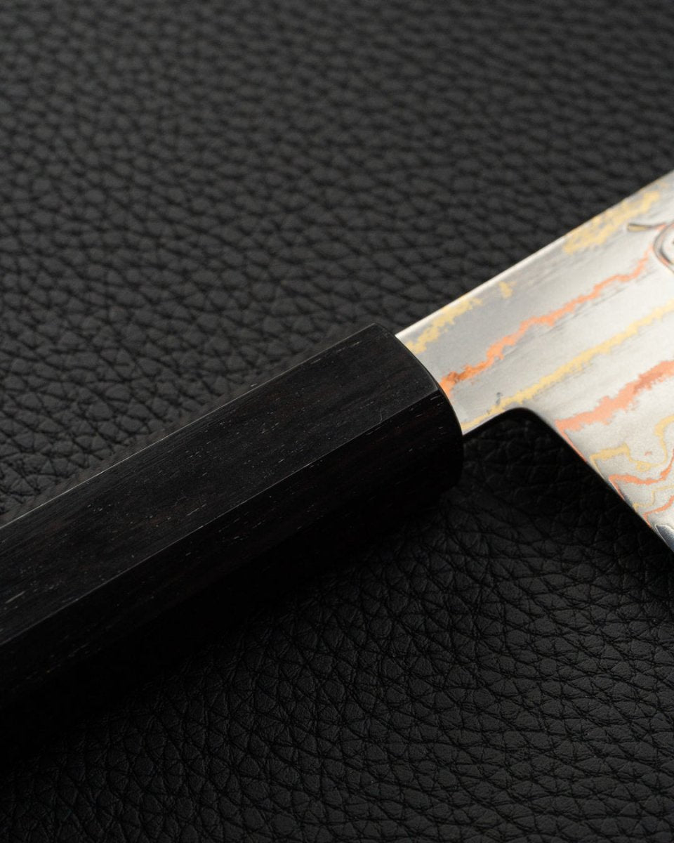 HATSUKOKORO Hayabusa Rainbow Damascus Santoku 180 mm Hatsukokoro