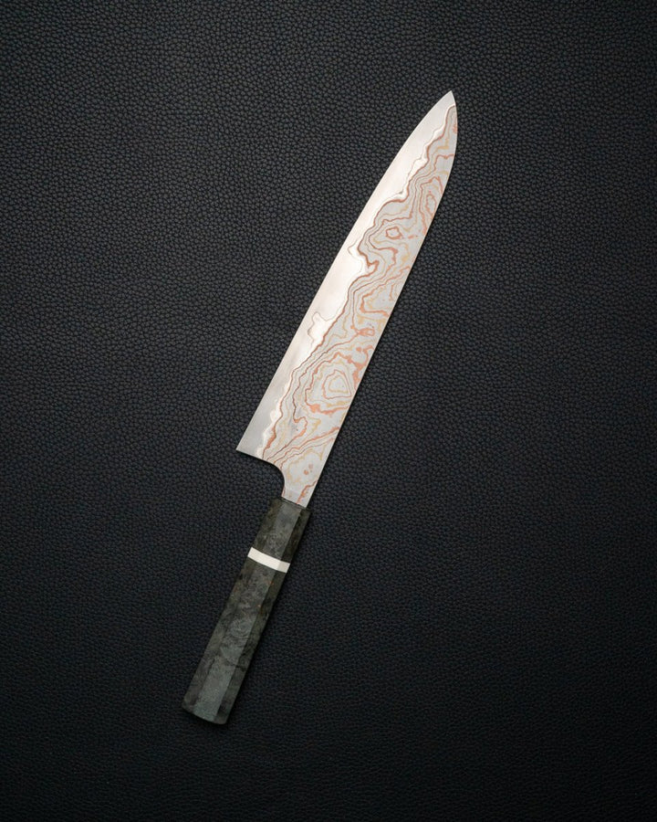 HATSUKOKORO Irodori Rainbow Damascus Gyuto 270 mm Hatsukokoro