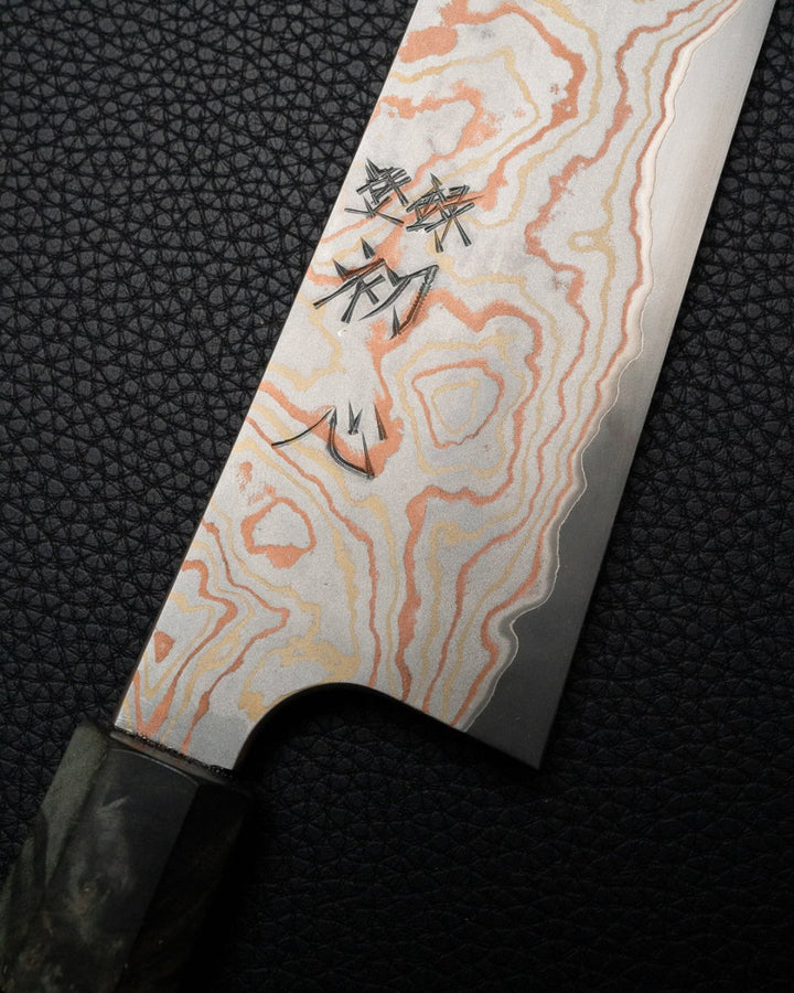 HATSUKOKORO Irodori Rainbow Damascus Gyuto 270 mm Hatsukokoro