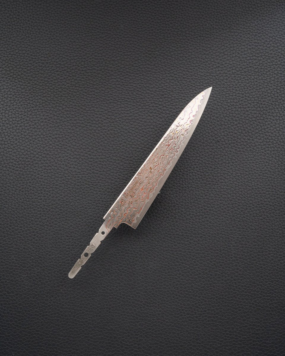 HATSUKOKORO Kujaku V-Toku2 Rainbow Damascus Petty 150 mm knivblad tomatosharp