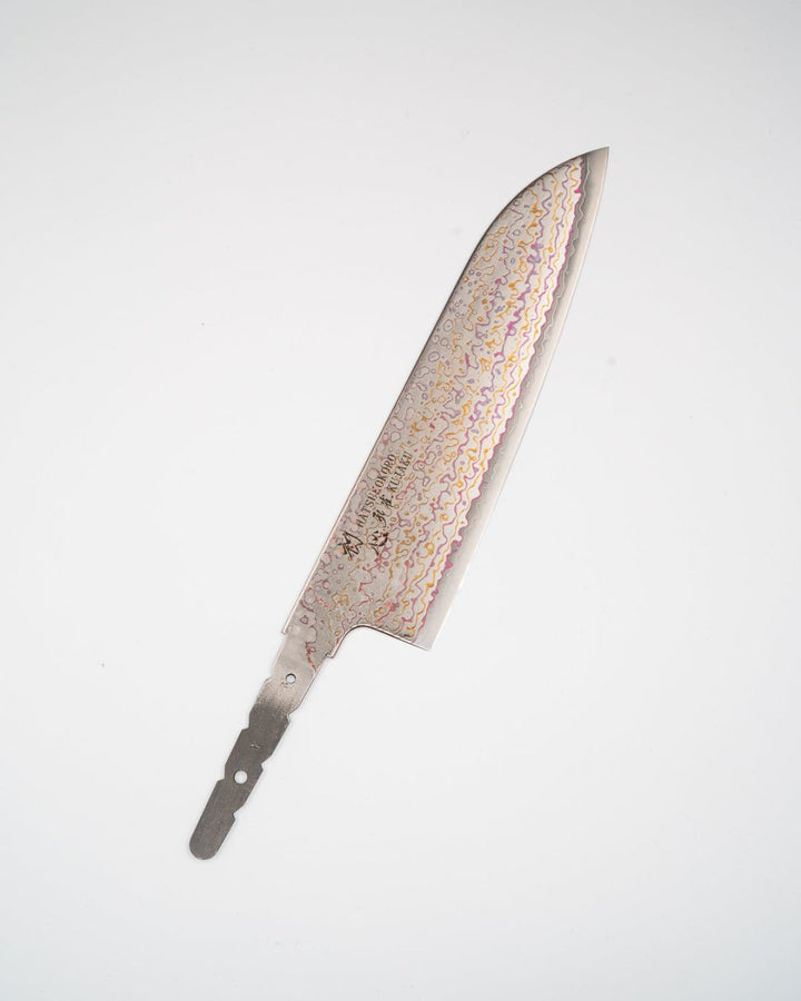 HATSUKOKORO Kujaku V - Toku2 Rainbow Damascus Santoku 180 mm knivblad Hatsukokoro