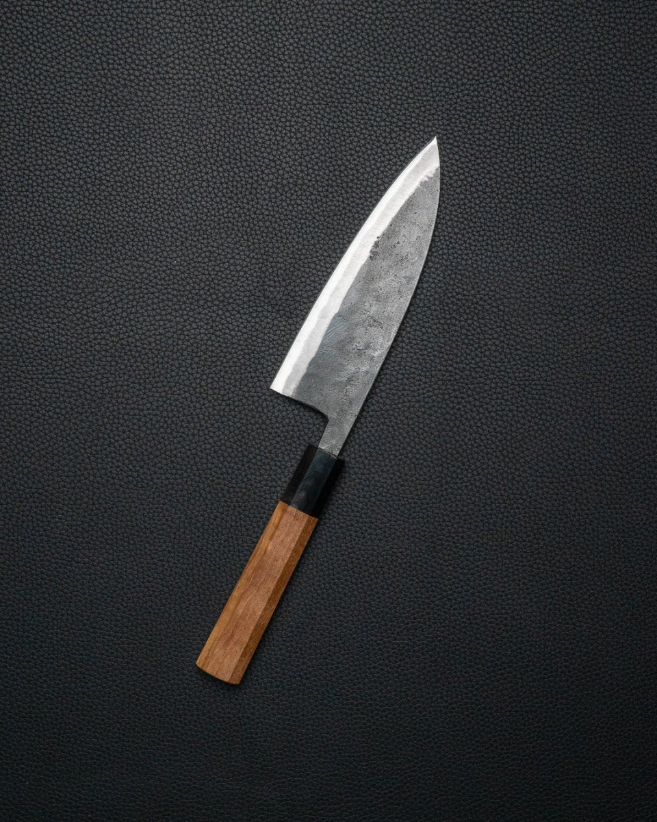 HATSUKOKORO Kurokaze Kurouchi Iron Clad Double Bevel Deba 165 mm Hatsukokoro