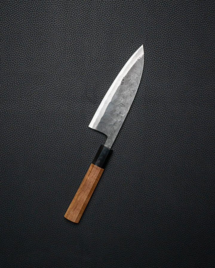 HATSUKOKORO Kurokaze Kurouchi Iron Clad Double Bevel Deba 165 mm Hatsukokoro