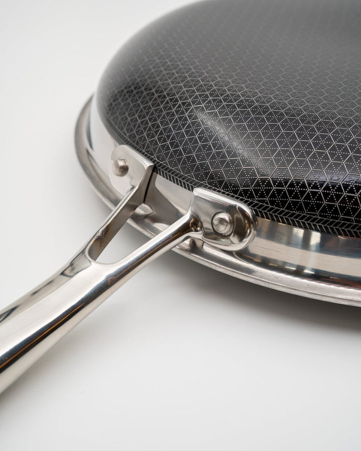 HEXCLAD Sett med 3 panner og 1 wok, 3 lokk Hexclad