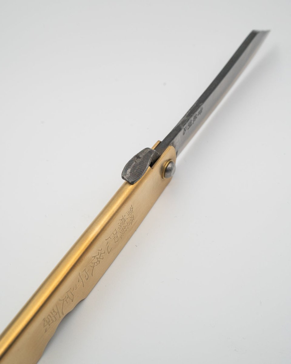 HIGONOKAMI Warikomi Aogami Japansk Foldekniv 100 mm Nagao Kanekoma
