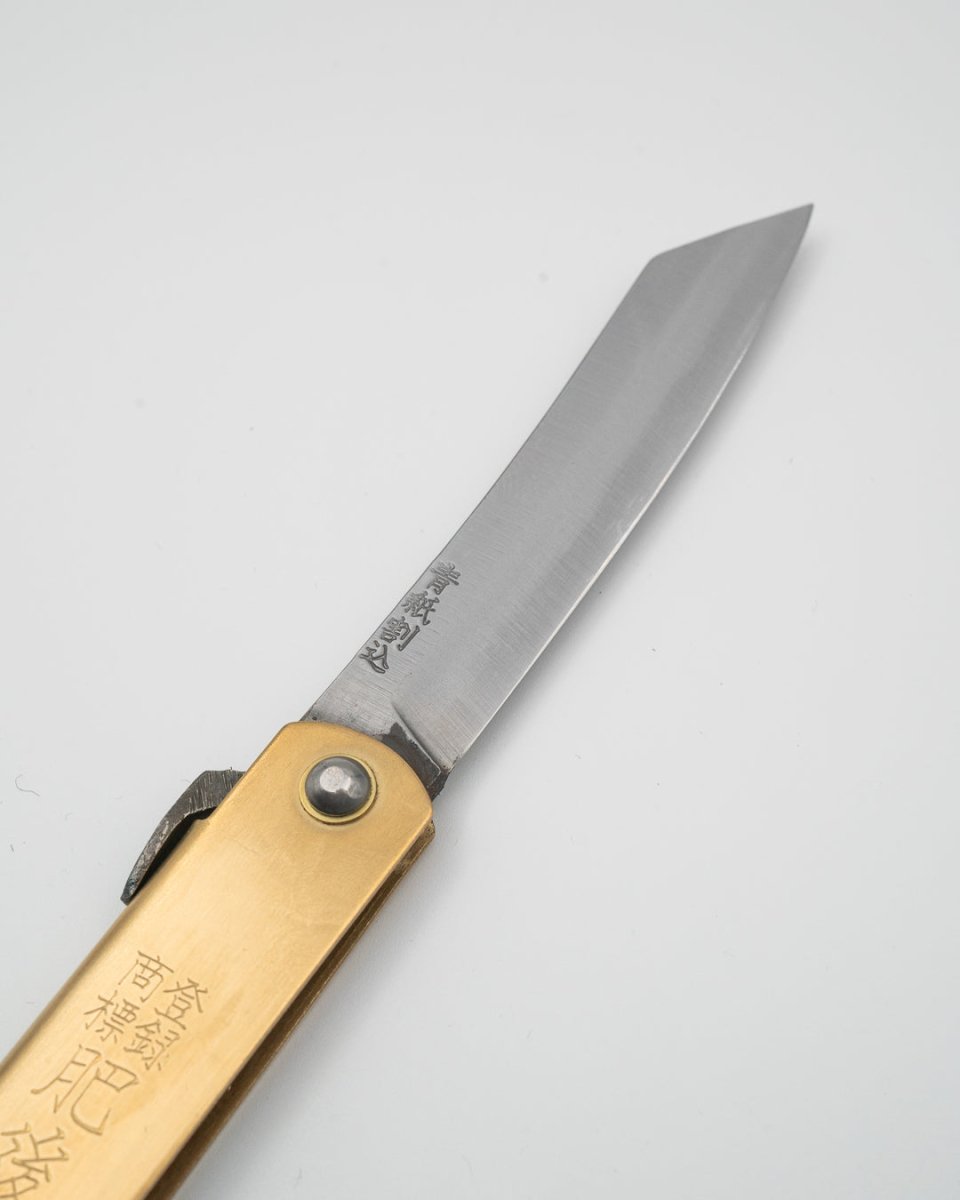 HIGONOKAMI Warikomi Aogami Japansk Foldekniv 100 mm Nagao Kanekoma