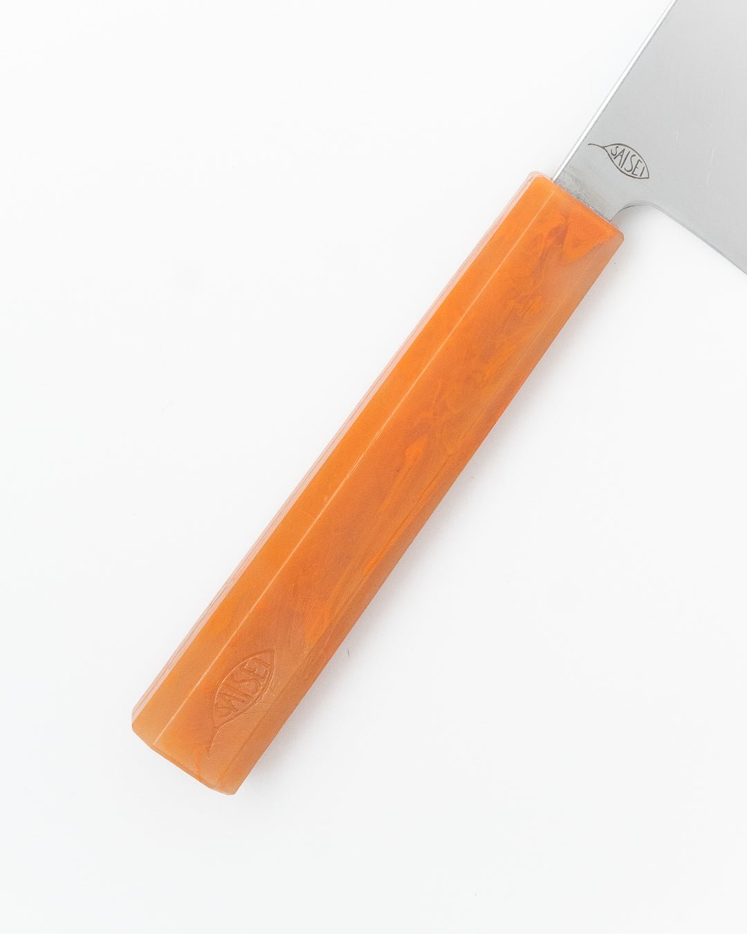Kokkekniv 210 mm, SAISEI IRO Appelsin Gyuto tomatosharp