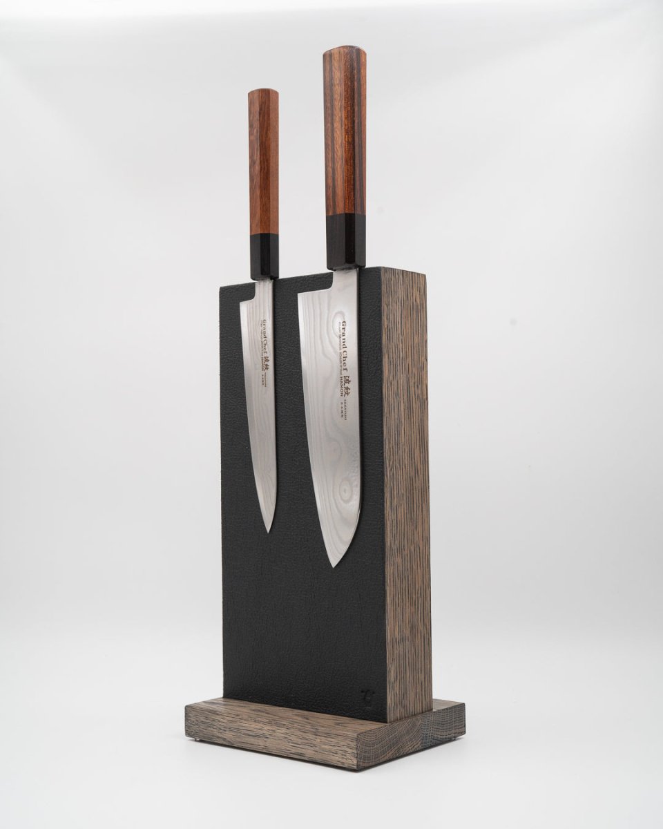 Magnetisk knivblokk i eik, liten Piotr The Bear