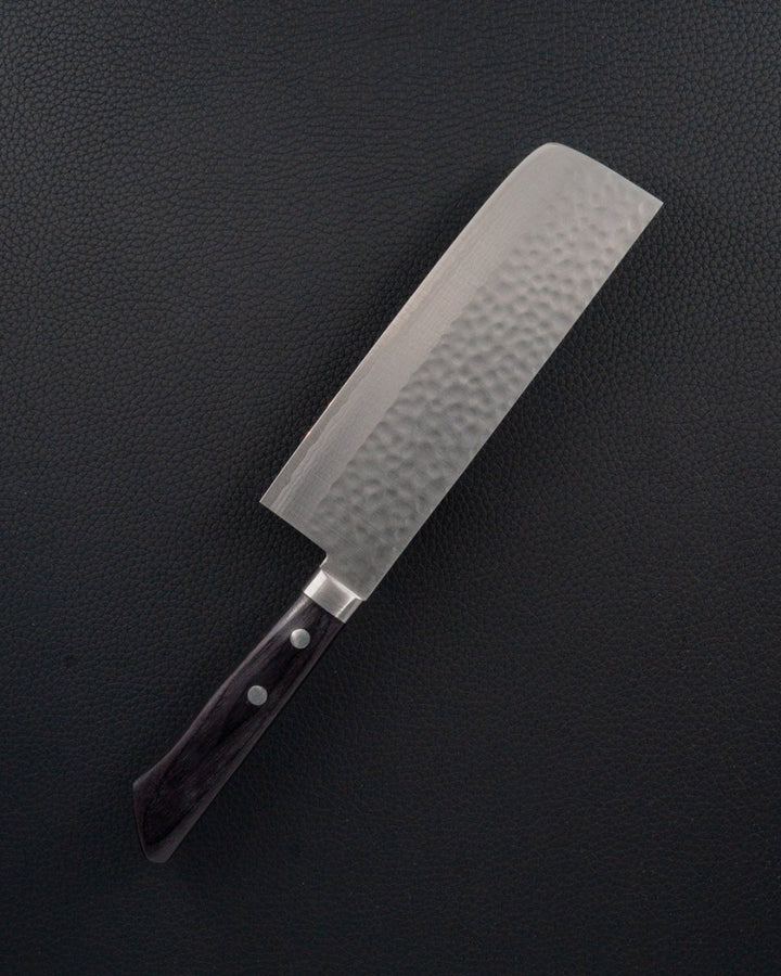 MASUTANI VG10 Damascus Tsuchime Blue Nakiri 165 mm Masutani