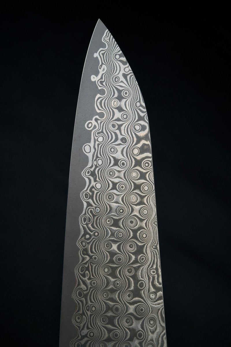 NIGARA HAMONO Anmon SG2 Raindrop Damascus Gyuto 210 mm NIGARA HAMONO