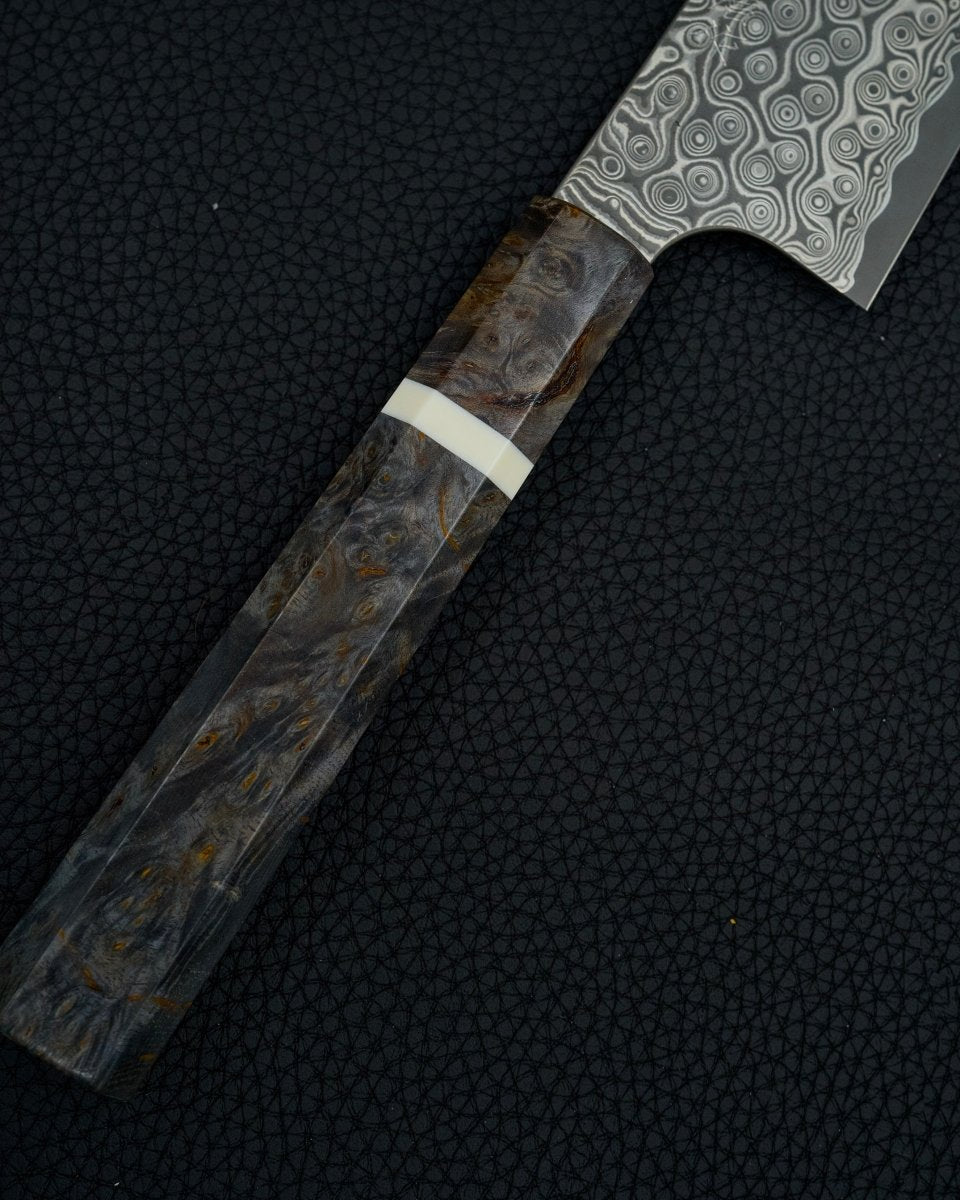 NIGARA HAMONO Anmon SG2 Raindrop Damascus Gyuto 210 mm NIGARA HAMONO