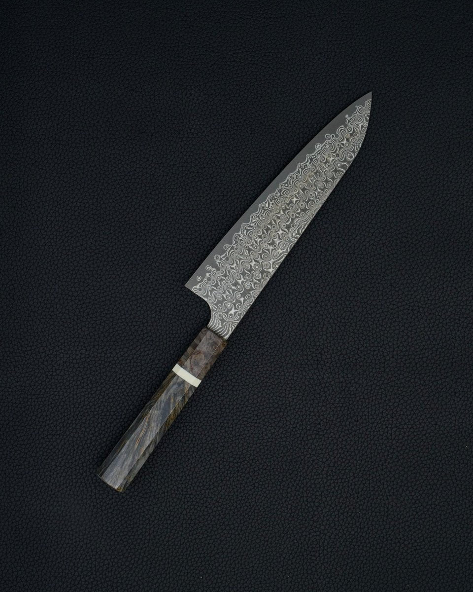 NIGARA HAMONO Anmon SG2 Raindrop Damascus Gyuto 210 mm tomatosharp