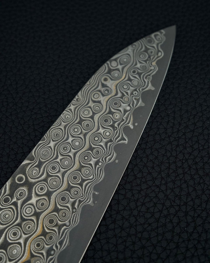 NIGARA HAMONO Anmon SG2 Raindrop Damascus Gyuto 210 mm NIGARA HAMONO