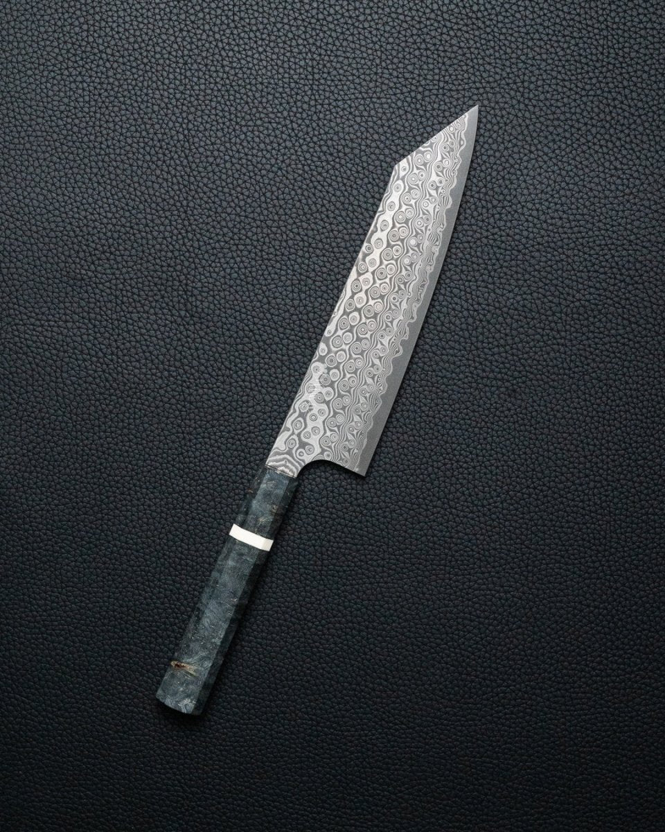 NIGARA HAMONO Anmon SG2 Raindrop Damascus Kiritsuke Gyuto 210 mm NIGARA HAMONO