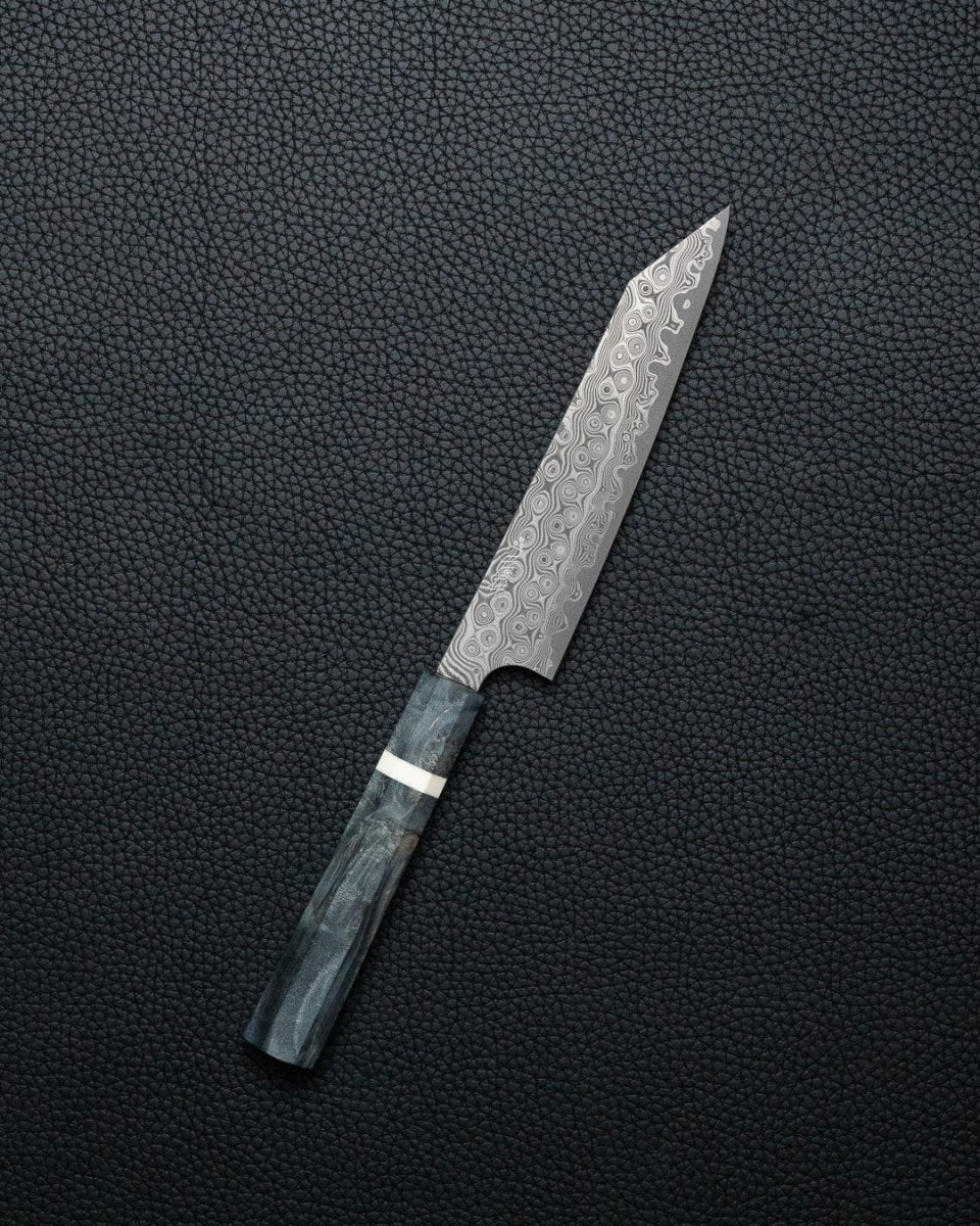 NIGARA HAMONO Anmon SG2 Raindrop Damascus Kiritsuke Petty 150 mm tomatosharp