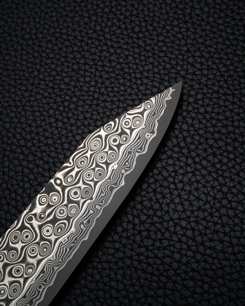 NIGARA HAMONO Anmon SG2 Raindrop Damascus Kiritsuke Sujihiki 255 mm tomatosharp