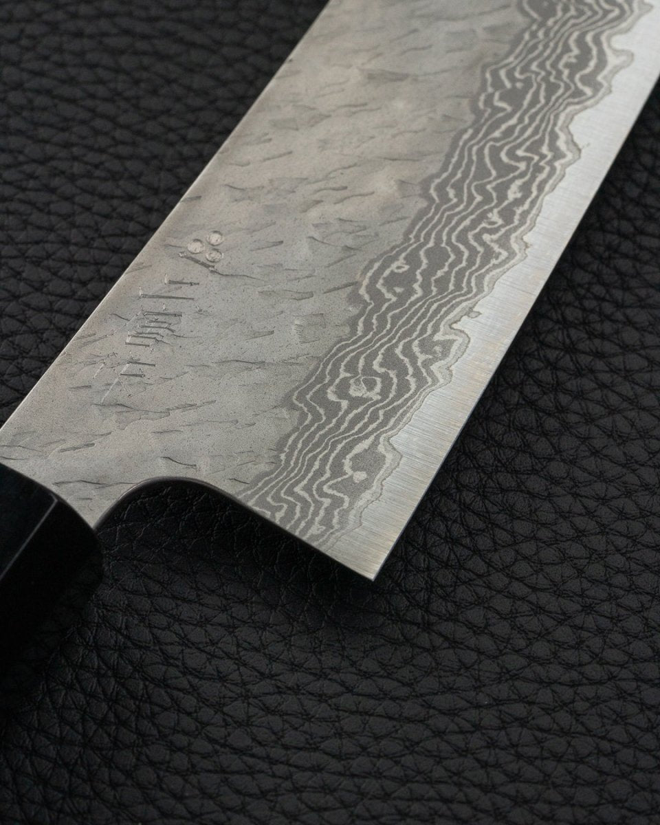 NIGARA HAMONO VG10 Tsuchime Damascus Bunka 180 mm NIGARA HAMONO