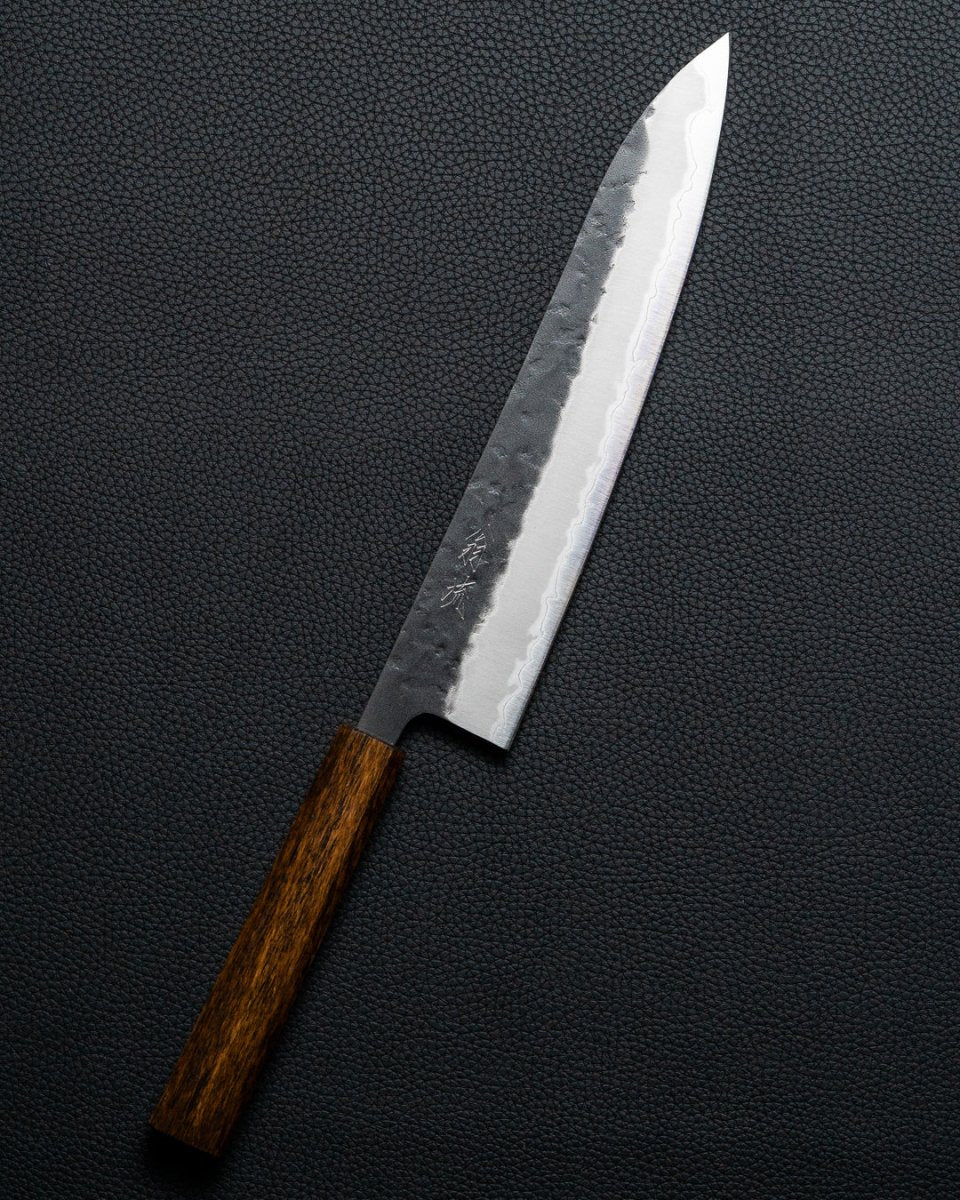OUL Aogami Super Black Nashiji Gyuto 240 mm tomatosharp