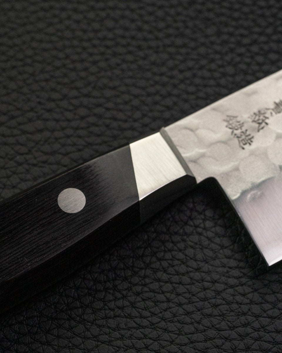 OUL Blue 2 Tsuchime Santoku 180 mm tomatosharp