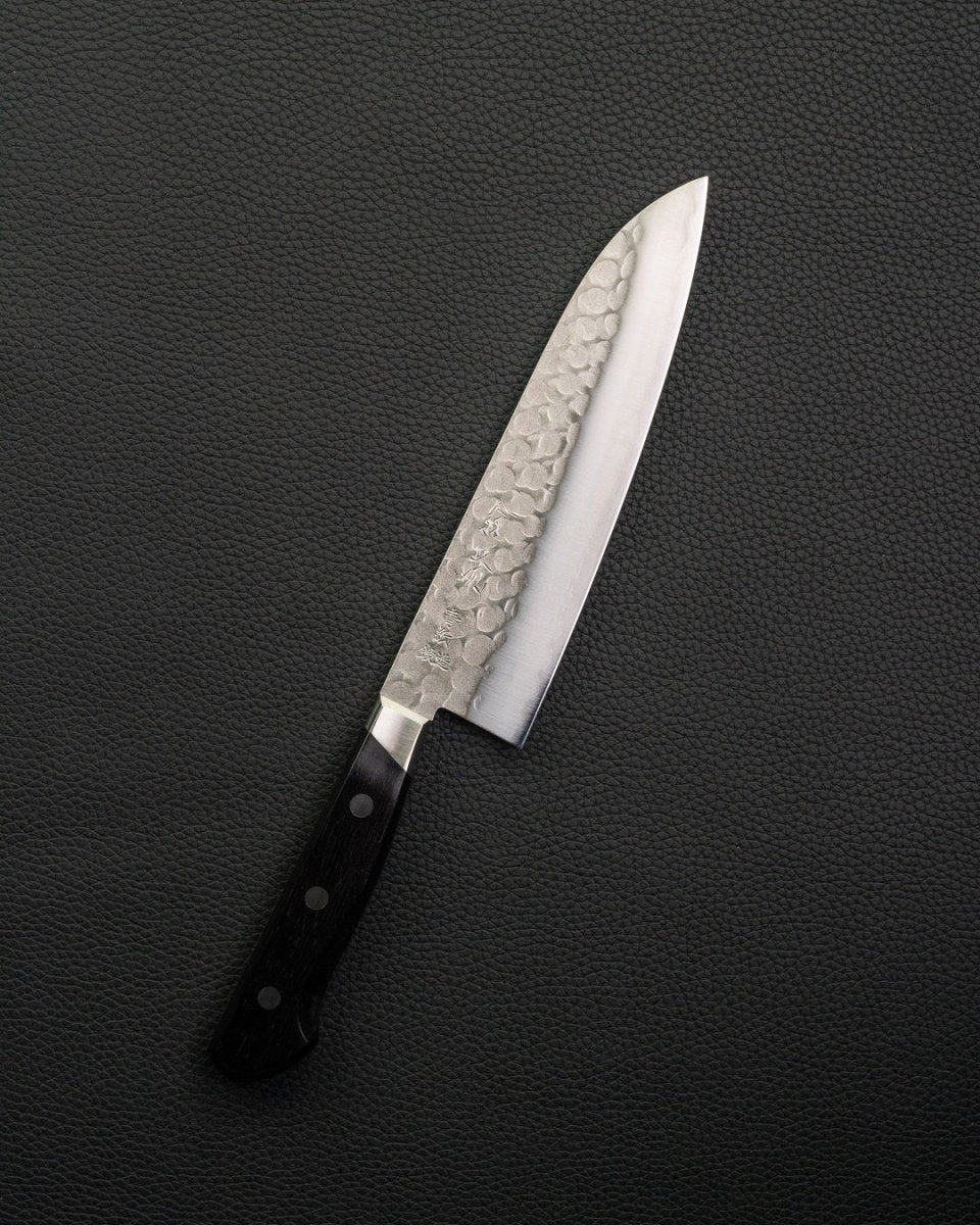OUL Blue 2 Tsuchime Santoku 180 mm tomatosharp
