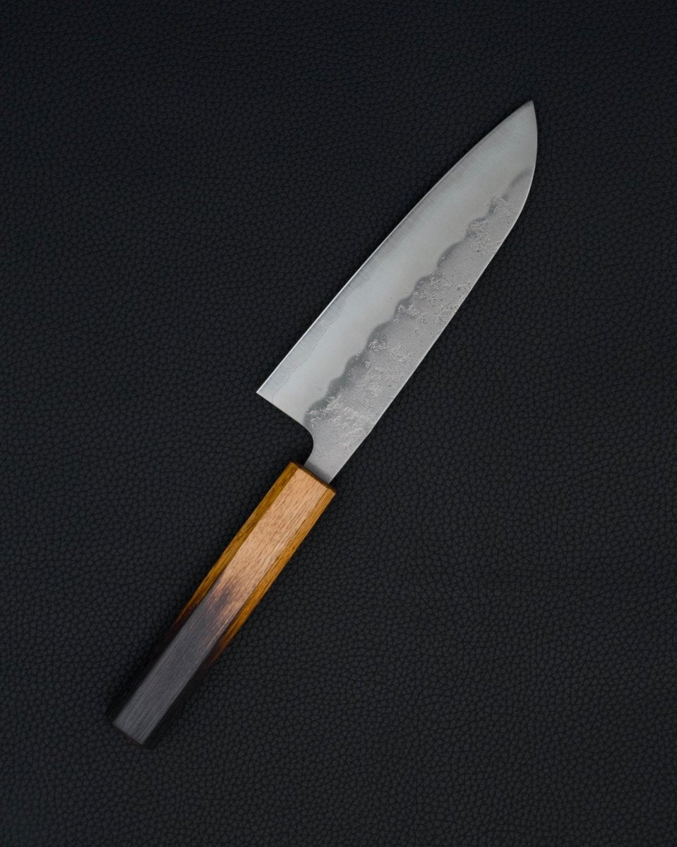 OUL Ginsan Nashiji Burnt Oak Santoku 165 mm OUL
